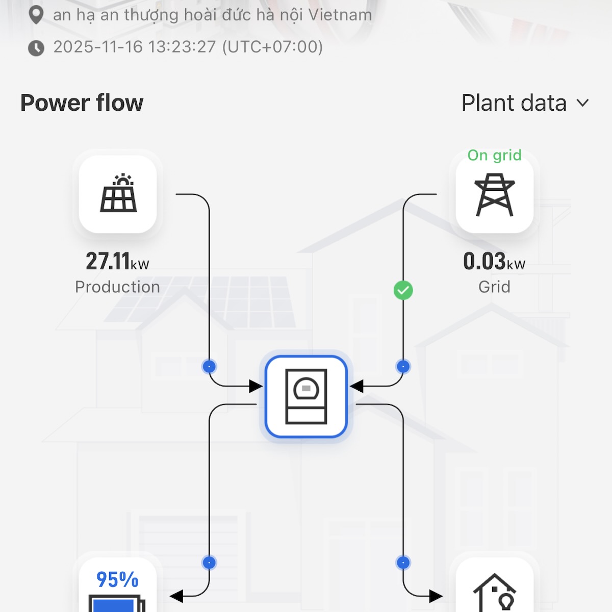 Hanogen lắp đặt điện năng lượng 50kwp lưu trữ áp cao, App theo dõi từ xa