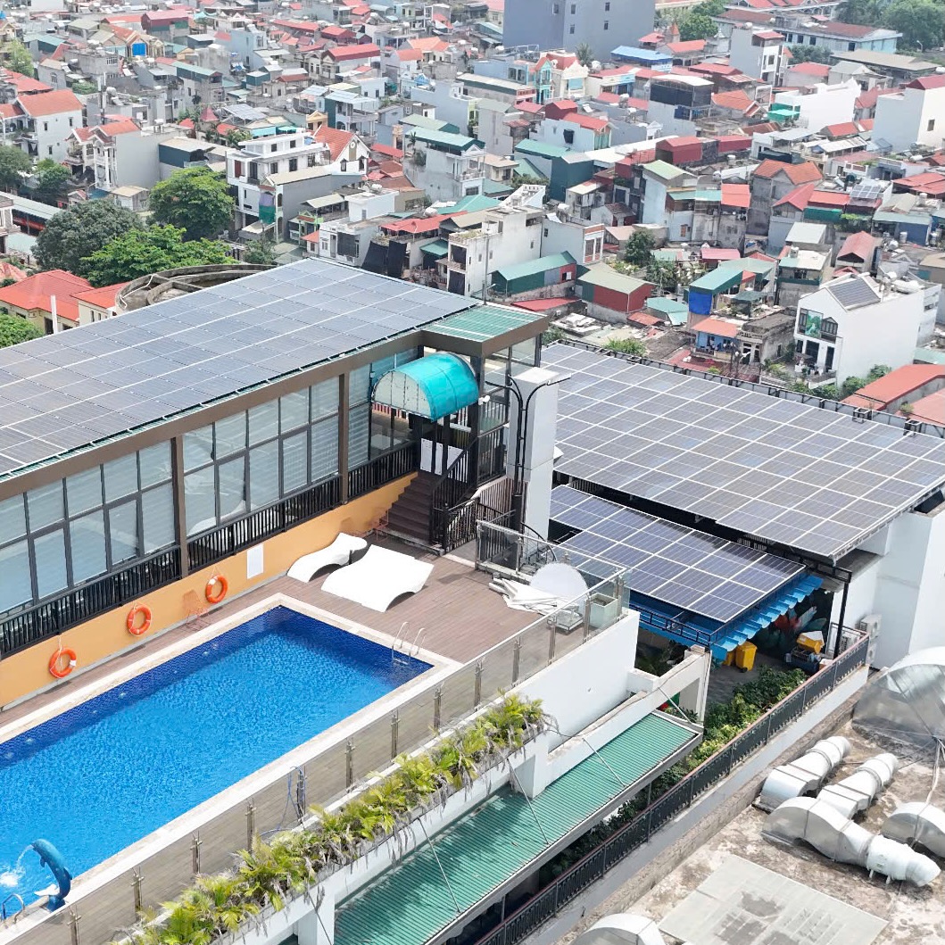 Cty năng lượng mặt trời Hanogen lắp đặt cho khách sạn ở Hà Nam, lắp tấm pin