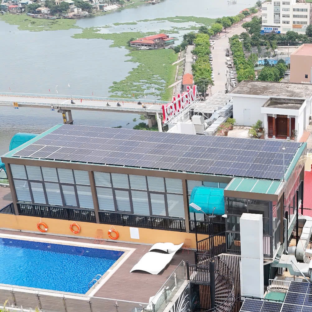 Cty năng lượng mặt trời Hanogen lắp đặt cho khách sạn ở Hà Nam, hoàn công